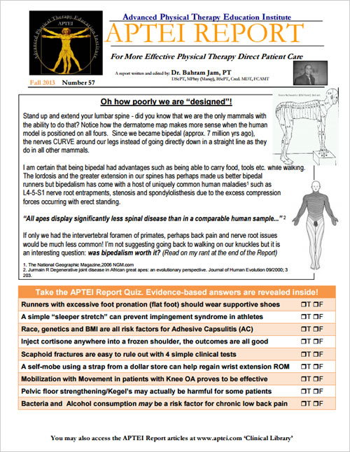 APTEI Reports Advanced Physical Therapy Education Institute